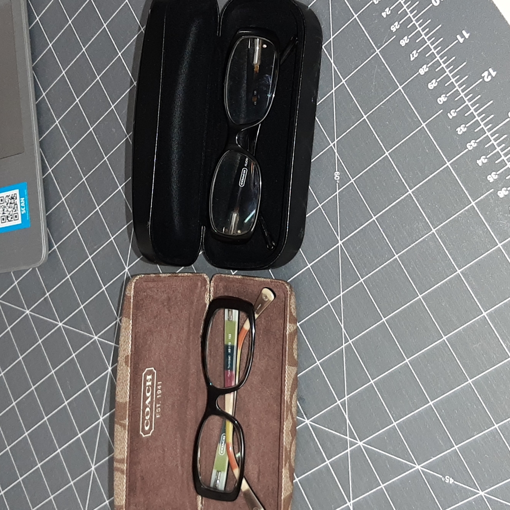 Coach glasses and glass cases